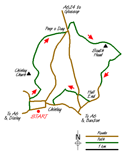 Route Map - Chinley Churn & South Head Walk