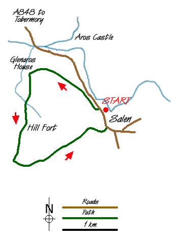Route Map - Cnoc an Sroine from Selen Walk
