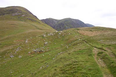 Path up Whiteless Pike with Thirdgill Head & Wandope