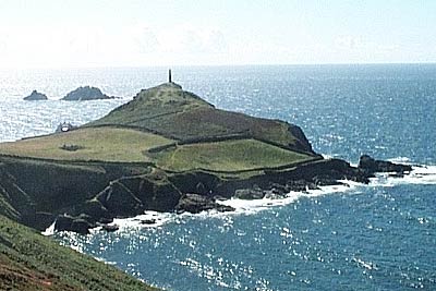 Cape Cornwall is less crowded than nearby Land's End