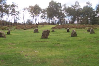 Nine Ladies stone circle on Stanton Moor