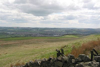 Buxton seen from the edge of Comb Moss