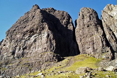 The cliffs of the Storr seen from near the Old Man of Storr