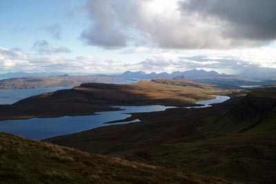 Loch Leathan, the Isle of Raasay and an array of Munros