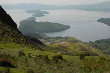 Ridge used in descent from Conic Hill