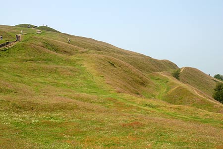 Defensive ditches on the Herefordshire Beacon