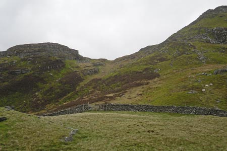Wall stile at the high point of the path to Cwm Moch