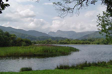 The Langdale Pikes from Elterwater