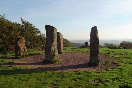 The four stones on Clent Hill summit