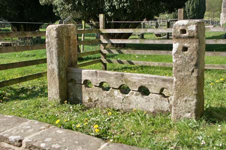 The stocks in Kirkby Malham village