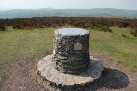 The toposcope on Pole Bany looking west to Corndon Hill