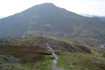 View of Yr Aran from Snowdon's south ridge