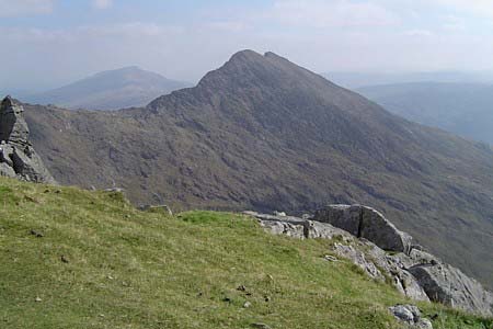 South face of Y Lliwedd from Snowdon's south ridge
