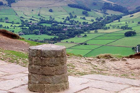 The view of Edale from the summit of Hollins Cross