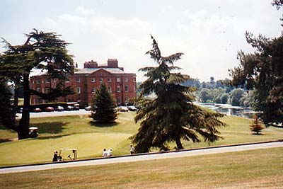 Brocket Hall with the River Lea to the right