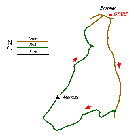 Route Map - Morrone (Morven) Walk