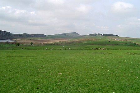 Hadrian's Wall - Looking West with Crag Lough to the left