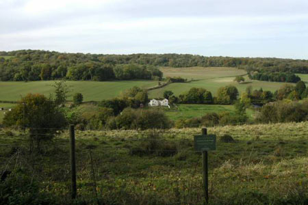 The view from the bench at Crundale Church
