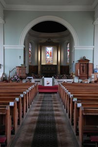 Inside Telford's church at Bridgnorth