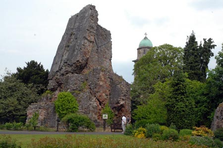 The remains of Bridgnorth Castle