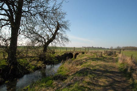 The riverside path along the Kennett near Avebury