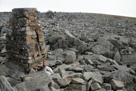 Rocky summit area of Foel Fras in the Carneddau