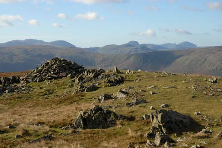 View from Seat Sandal to Scafells and Great Gable