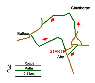 Route Map - Aby & Belleau Walk