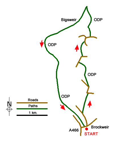 Route Map - The Wye Valley
 Walk