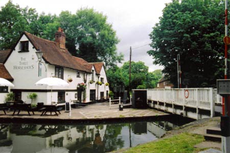 The Grand Union Canal and swingbridge at Winkwell