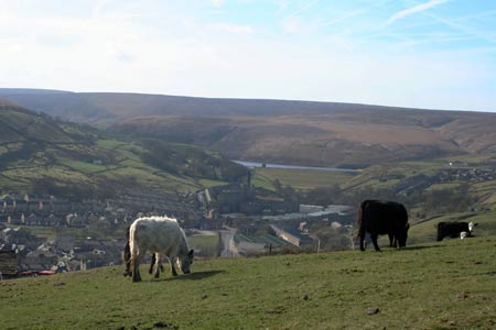 The view over Marsden from Dirker
