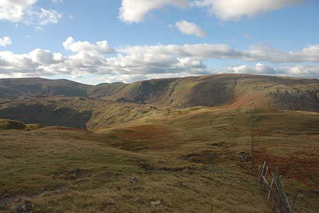 The route from Steel Fell to Calf Crag