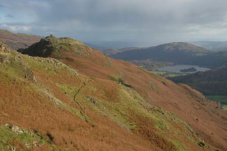 Helm Crag and Grasmere from Gibson Knott