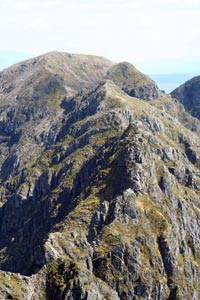 Up closer with the Western end of th Aonach Eagach