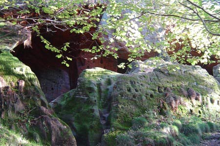 Troglodyte dwelling cut out of the sandstone near Kinver