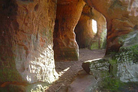 Derelict interior of the remote cave house near Kinver