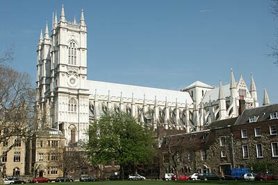 The magnificent view of Westminster Abbey from Dean's Yard