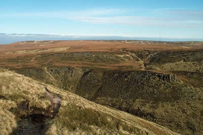 The view across to Black Hill from Laddow Rocks
