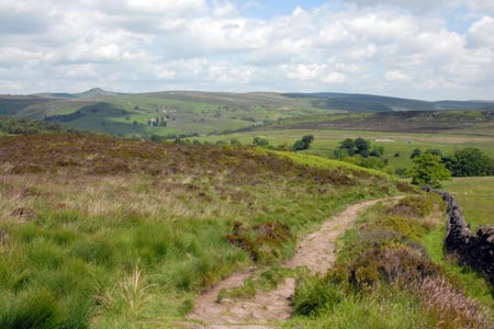Looking into Cheshire and Shutlingsloe from the Roaches