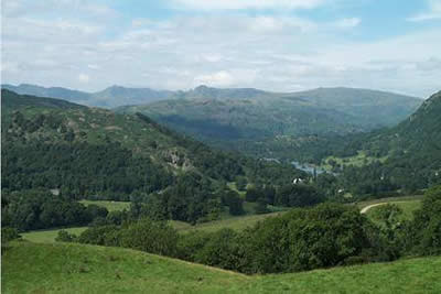 Rydal Water nestles in the lee of Loughrigg Fell