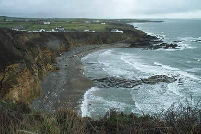 The village of Swtan is located on the cliffs of Church Bay