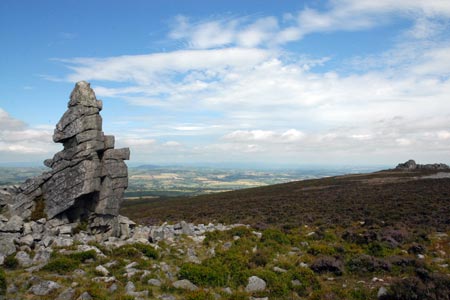 A magnificent panorama from the Stiperstones main ridge
