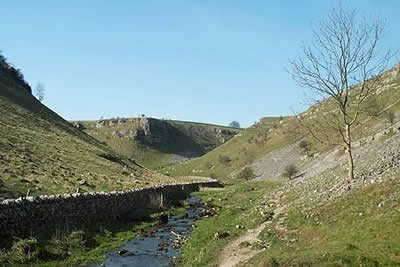 Looking west up Lathkill Dale