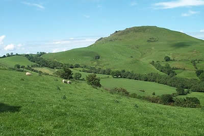 Caer Caradoc seen from the Wilderness