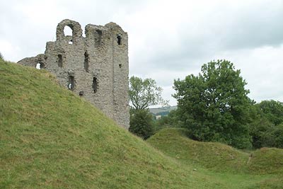 The ruins of Clun Castle