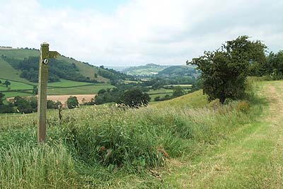 Clun Valley seen from the Shropshire Way near Clun