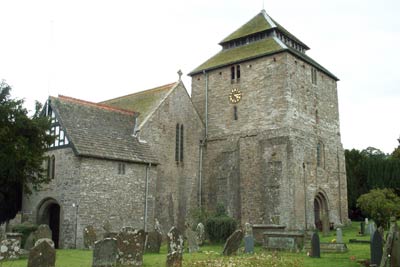The distinctive Parish Church in Clun