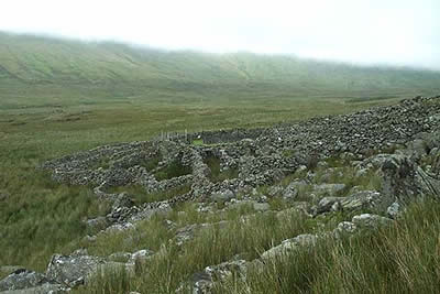 The substantial sheepfold in the Afon Caseg Valley