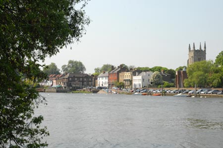 Isleworth seen across the Thames from the Thames Path