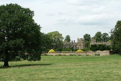 View of Sudeley Castle from parkland